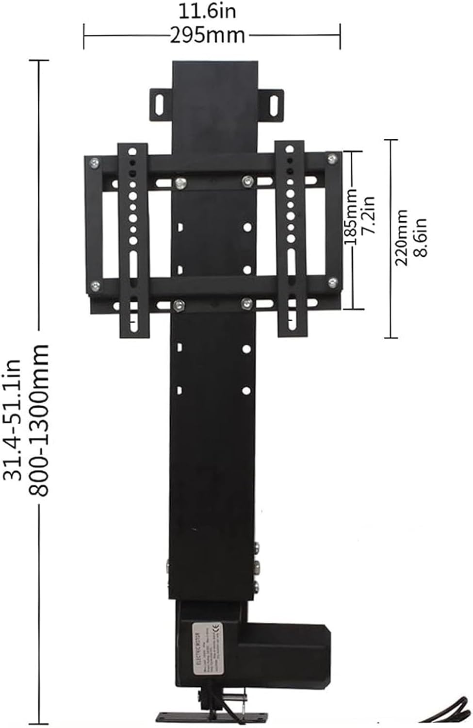 Motorized TV Stand, Telescopic Electric TV Lift with Auto Lifting，Electric TV Mount with Adjustable Height, Can Be Hidden in Cabinet, Motorized TV Lift, for 14 to 32 Inch TV Screens