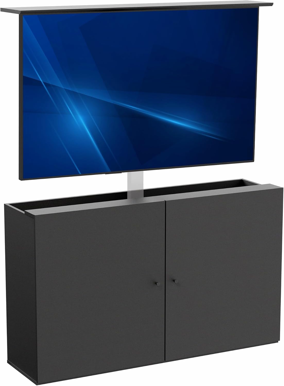 VIVO Walnut TV Cabinet Designed to Conceal Motorized Vertical Lift Television Stands, Holds 32 to 55 inch TVs up to 44 lbs, CASE-EUP1WN