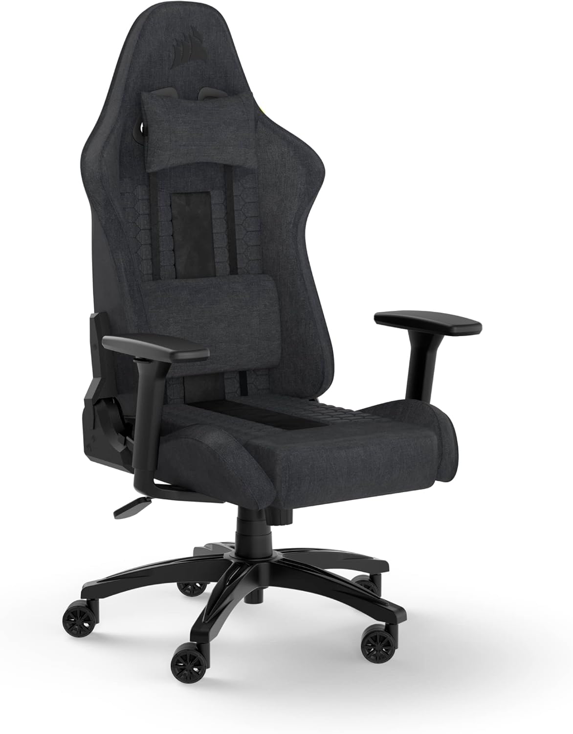 Corsair TC100 Relaxed Gaming Chair - Leatherette - Racing-Inspired Design - Lumbar Pillow - Detachable Memory Foam Neck Pillow - Adjustable Seat Height - Adjustable Armrests - Black