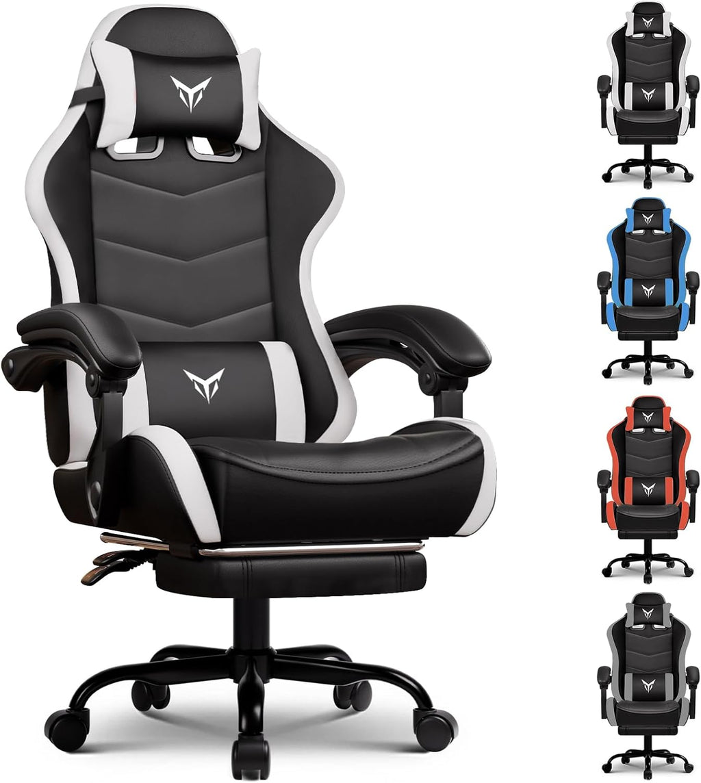 GTPLAYER Gaming Chair, Video Game Chairs Racing Style PC Game Chairs for Adults - Padded High Back Ergonomic Reclining Silla Gamer, Linkage Armrest
