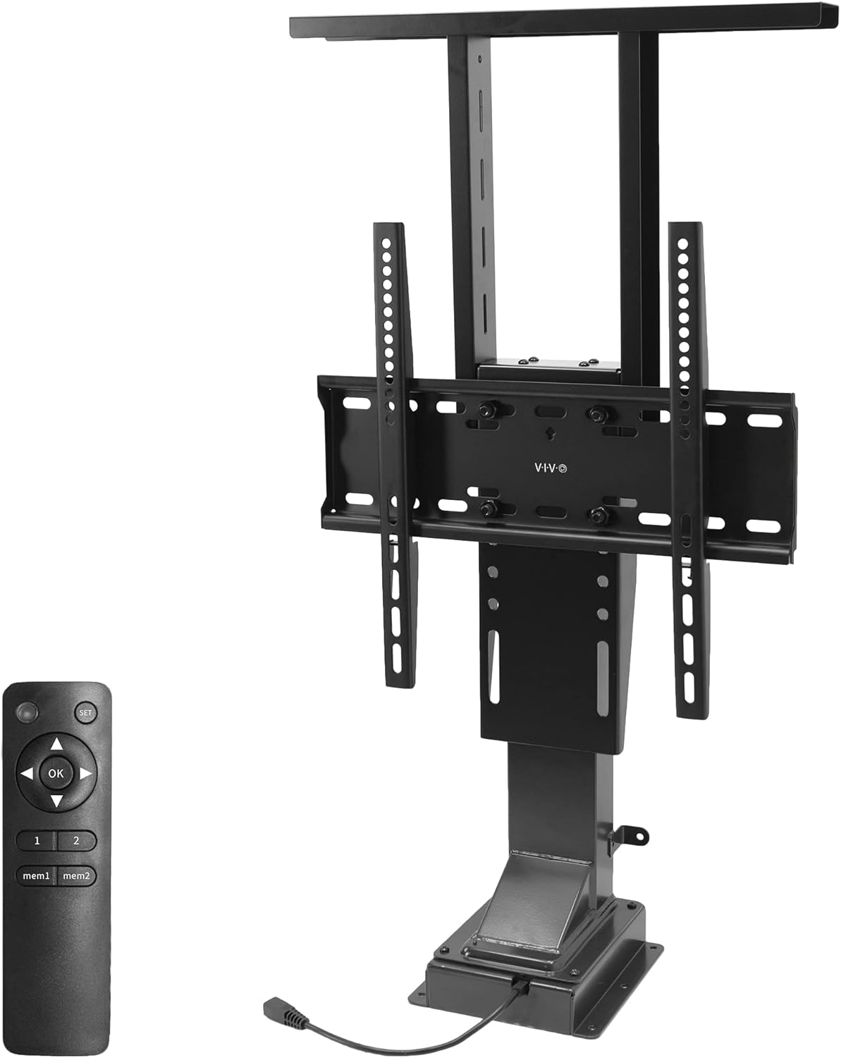 VIVO Motorized TV Stand for 32 to 65 inch Screens, Vertical Lift Television Stand with Remote Control, Compact TV Mount Bracket, MOUNT-E-UP65A