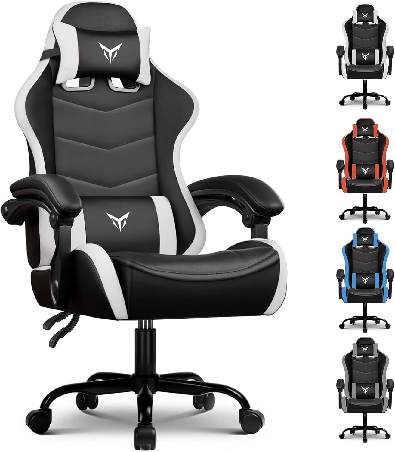 GTPLAYER Gaming Chair, Video Game Chairs Racing Style PC Game Chairs for Adults - Padded High Back Ergonomic Reclining Silla Gamer, Linkage Armrest