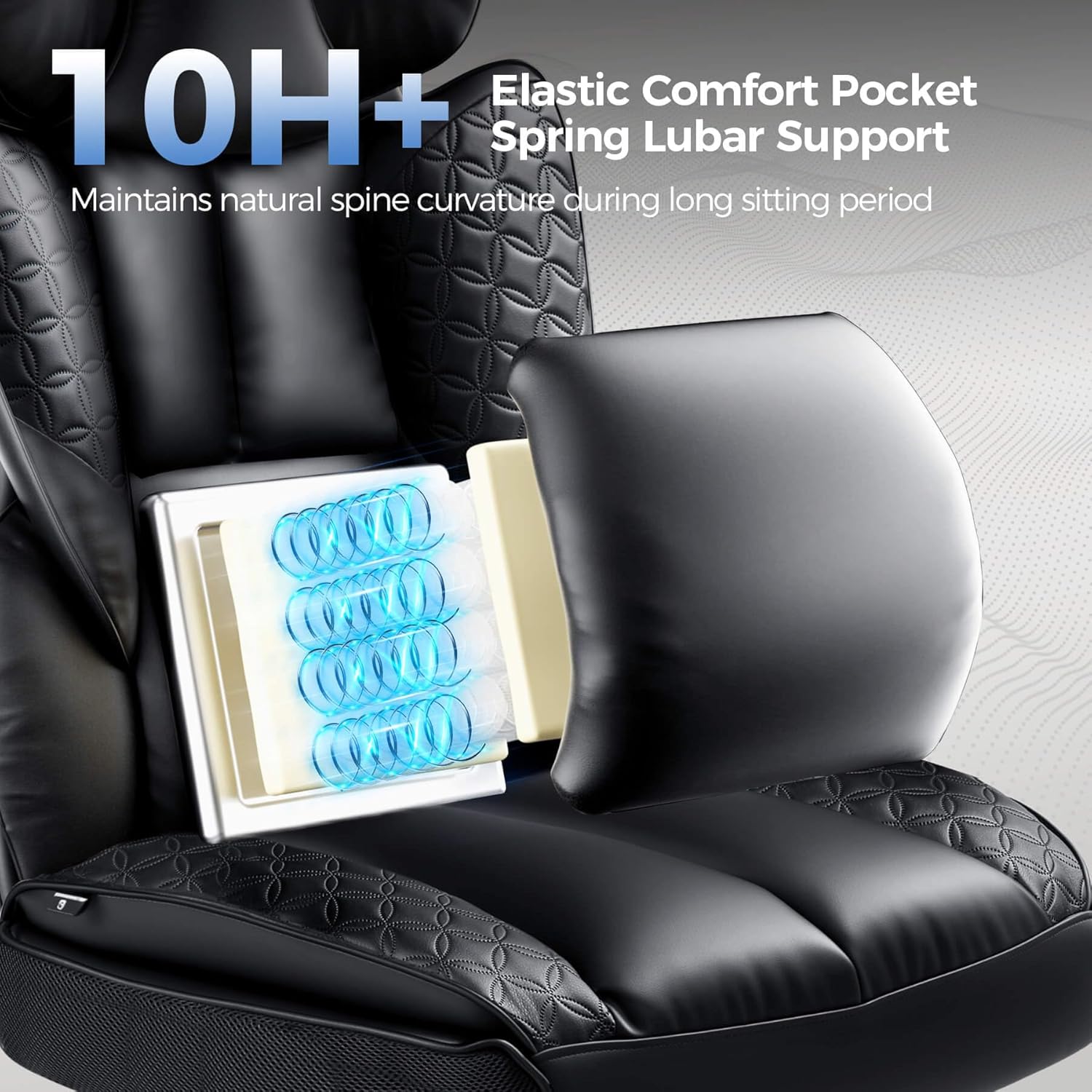 GTRACING Big and Tall Gaming Chair 400lbs Heavy Duty Office Chair with Footrest, High Back Pocket Spring Lumbar Support, Ergonomic Wide Comfy Seated Cushion for Lower Back Pain Relief, Earth-Black