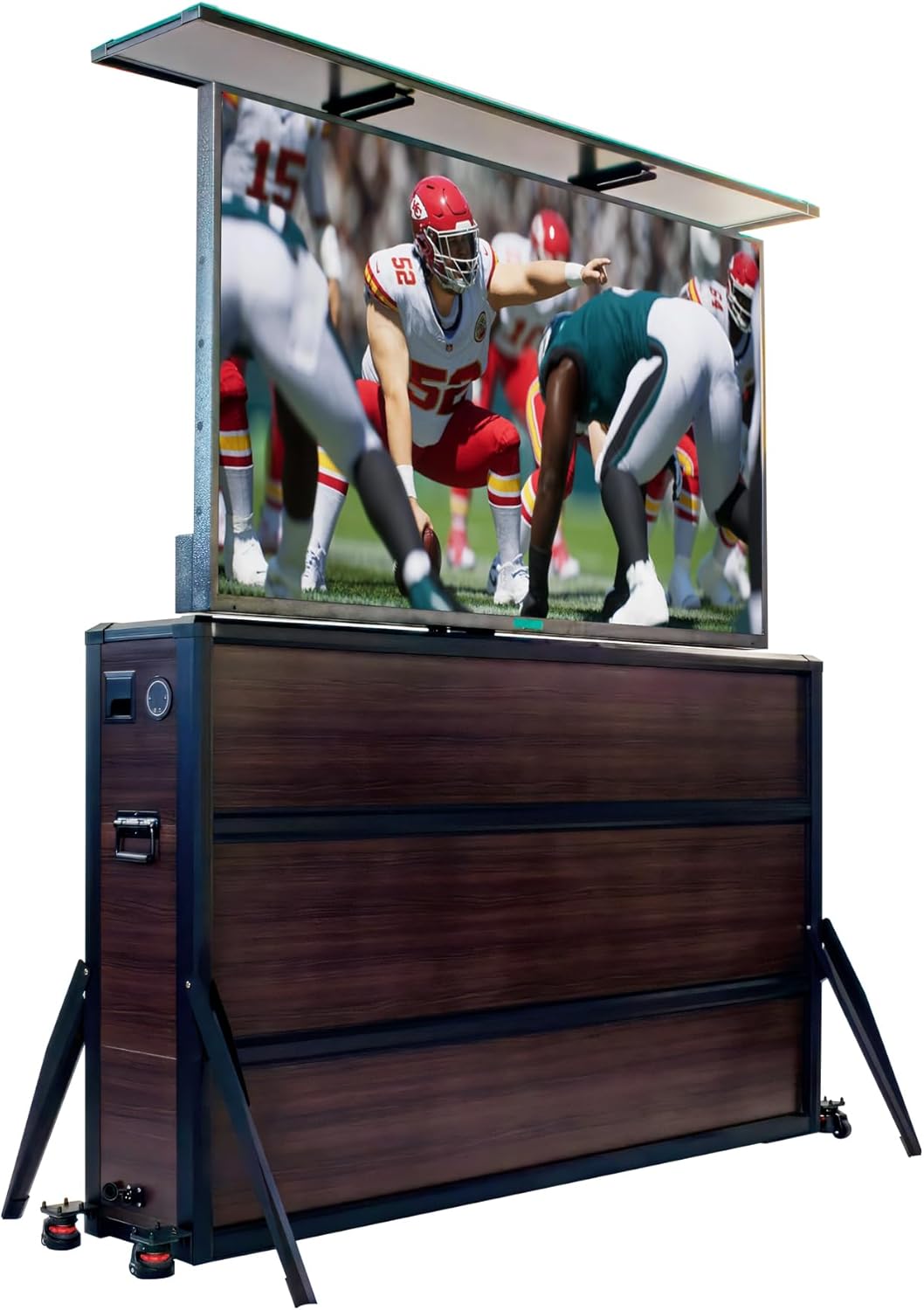 Outdoor TV Lift Cabinet for 55-65” TVs, Waterproof & Windproof Motorized TV Lift Stand, The All-Aluminum Enclosure for Flat Screens, Hidden Cabinet for Indoor/Outdoor Use
