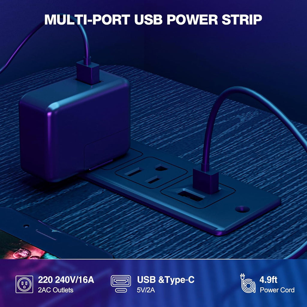 Small Gaming Desk with Power Outlets, 40 Inch L Shaped Desks with Reversible Shelves and Storage Bag,Computer Desk Corner Desk PC Desk for Gaming and Home Office Table,Black