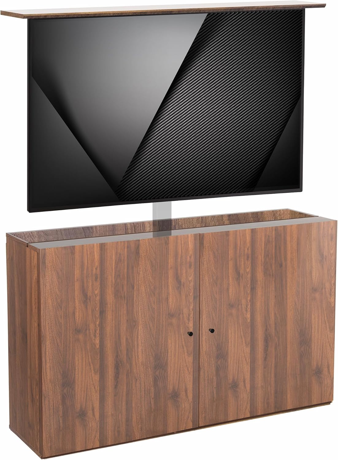 VIVO Walnut TV Cabinet Designed to Conceal Motorized Vertical Lift Television Stands, Holds 32 to 55 inch TVs up to 44 lbs, CASE-EUP1WN