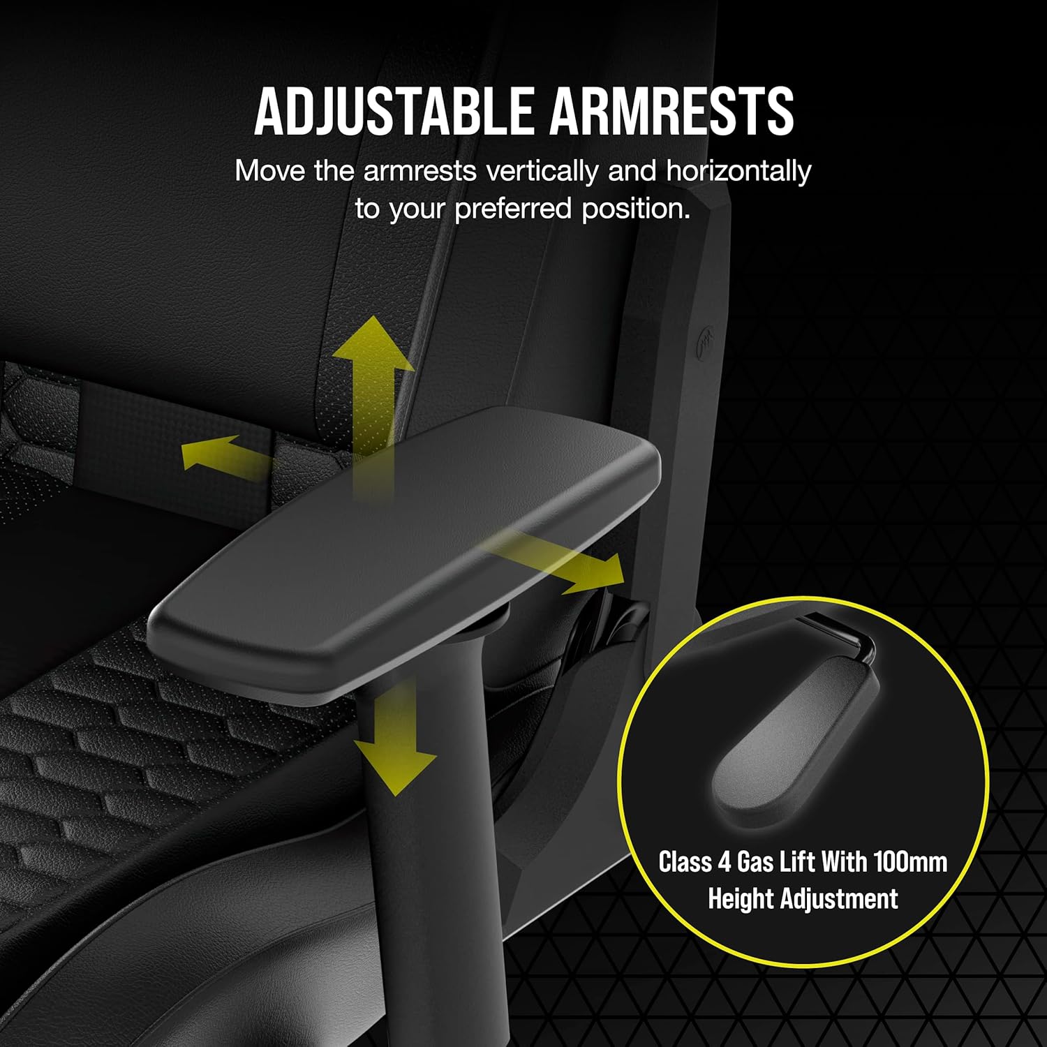 Corsair TC100 Relaxed Gaming Chair - Leatherette - Racing-Inspired Design - Lumbar Pillow - Detachable Memory Foam Neck Pillow - Adjustable Seat Height - Adjustable Armrests - Black